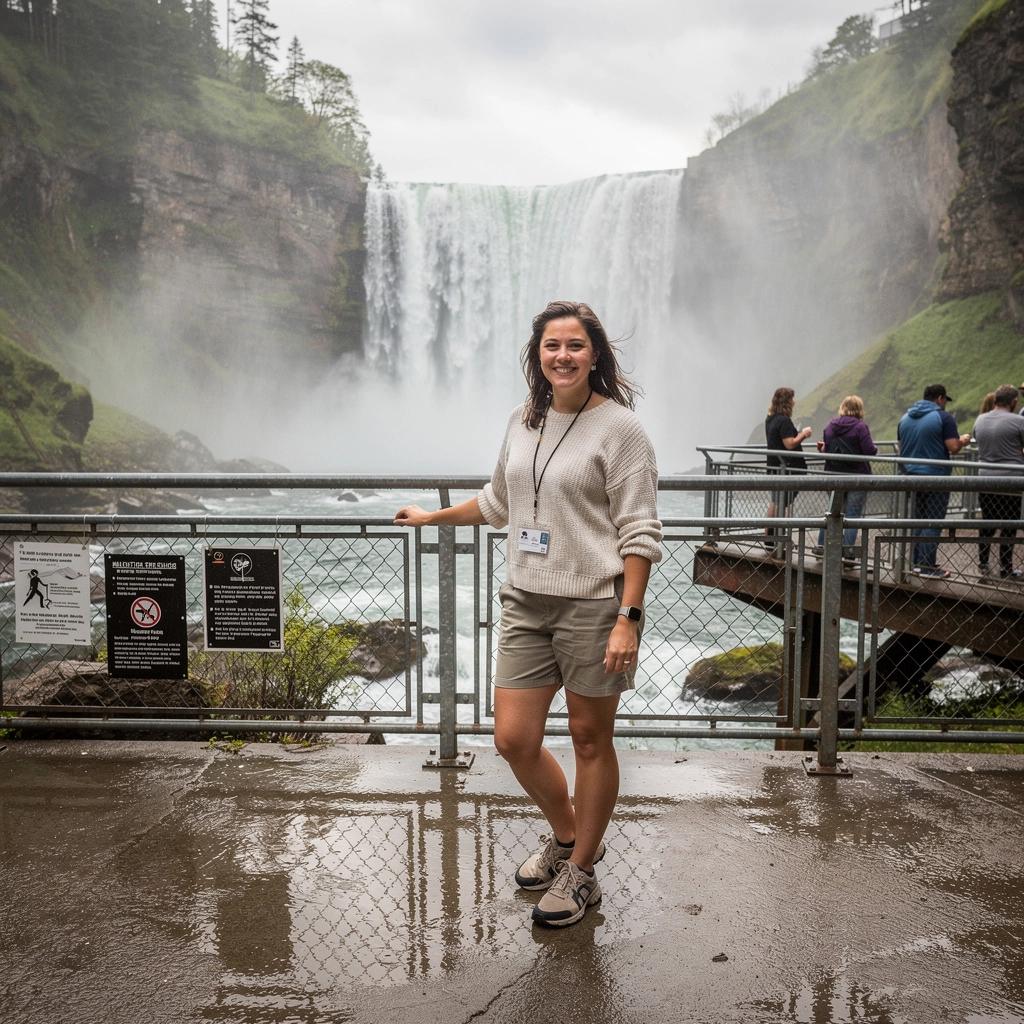 Приближение к водопаду на экскурсионном катере.