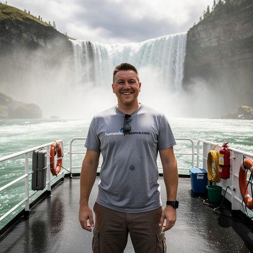 Граница между Соединенными Штатами и Канадой у водопадов.